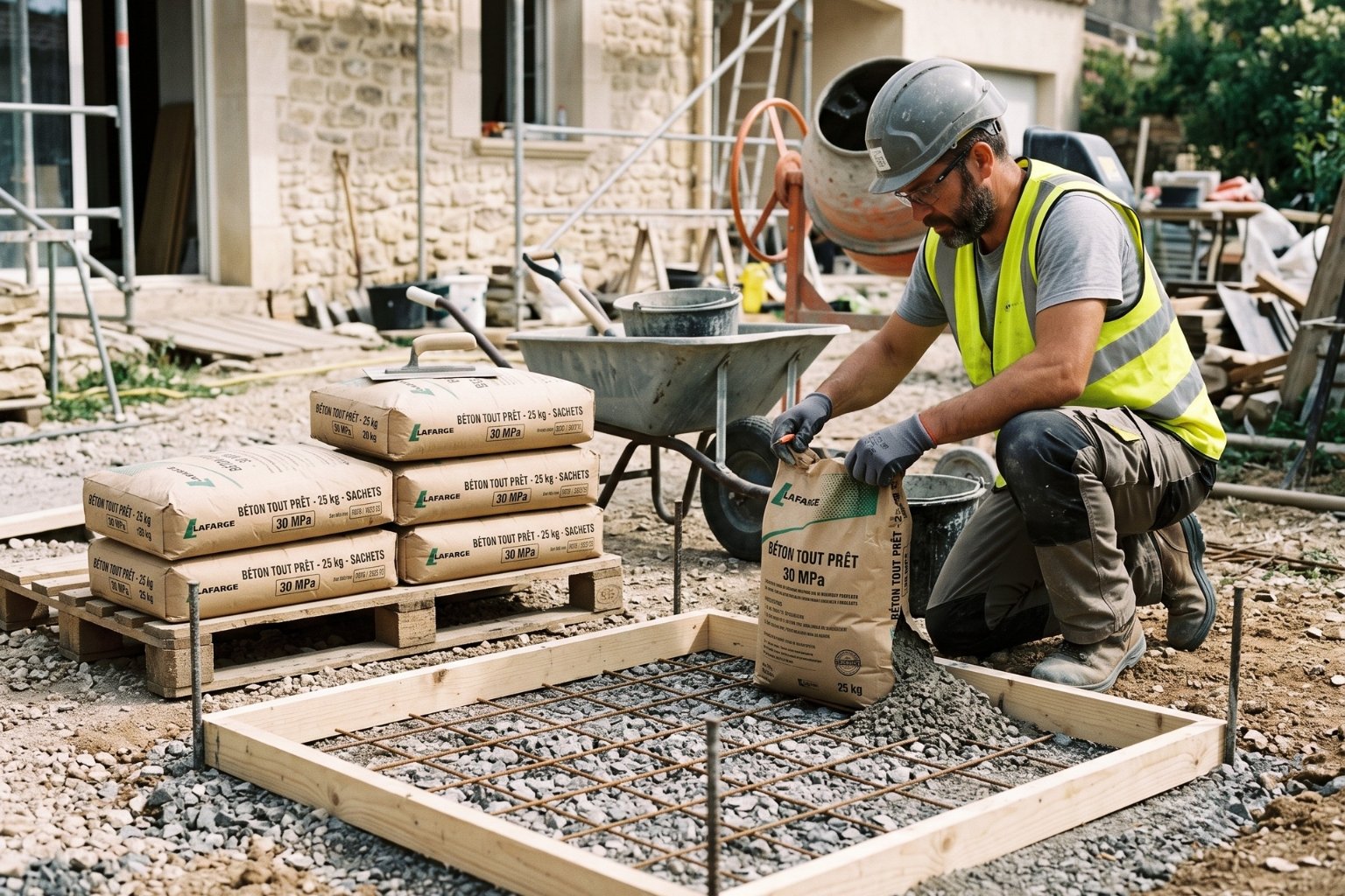 Combien de sac de béton tout prêt pour 1m2
