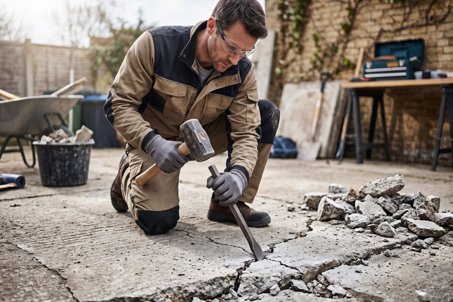 Comment casser du béton sans marteau piqueur