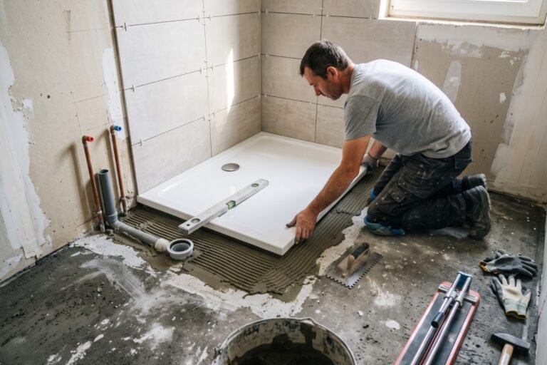 Comment poser un receveur de douche sur dalle béton