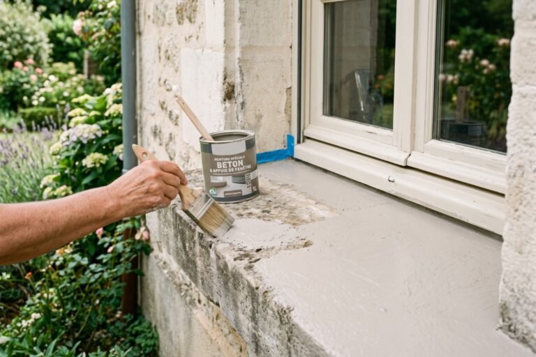 Quelle peinture pour appui de fenêtre en béton