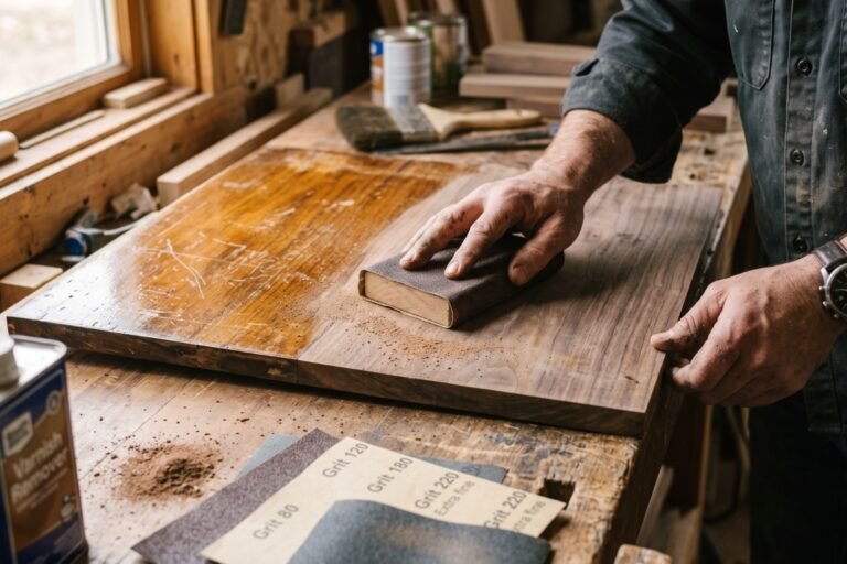 quel grain pour poncer vernis bois